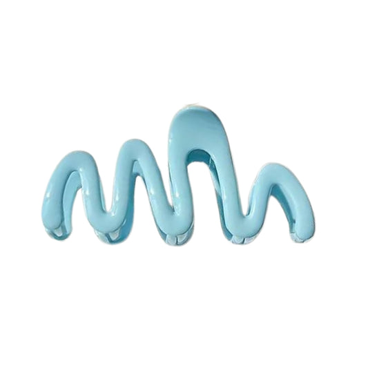 Light Blue Wavy Hair Claw