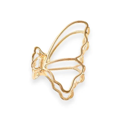 Gold Metal Butterfly Hair Claw