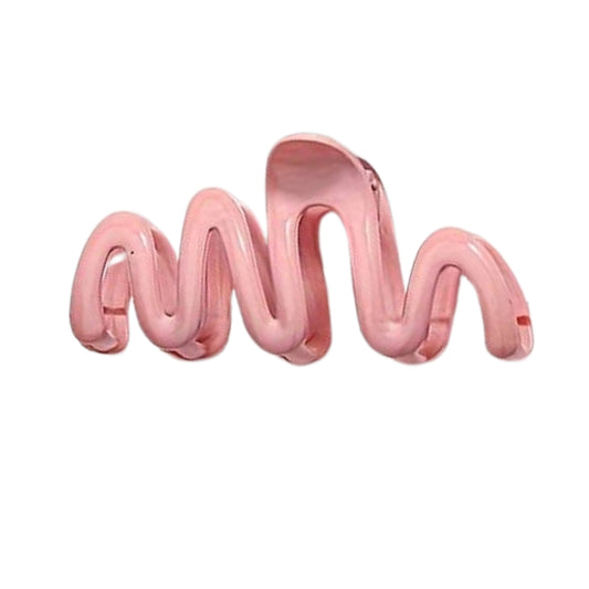 Pink Wavy Hair Claw